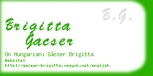brigitta gacser business card