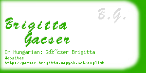 brigitta gacser business card